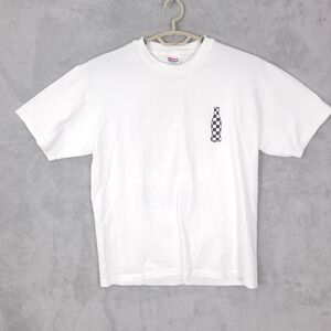 Vintage Coca Cola Shirt Mens Large White NASCAR Official Soft Drink 90s Tee